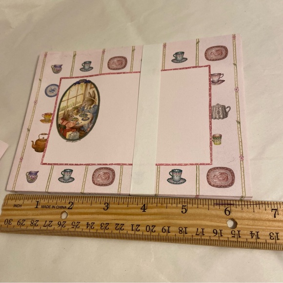 Susan Wheeler HOLLY POND HILL frame Stationery Box Set Vintage 90s Rabbit Tea - Picture 5 of 16